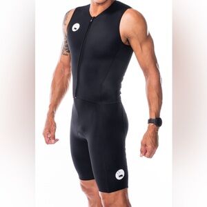 Wyn Republic Men’s Velocity Sleeveless Triathlon Suit - Black